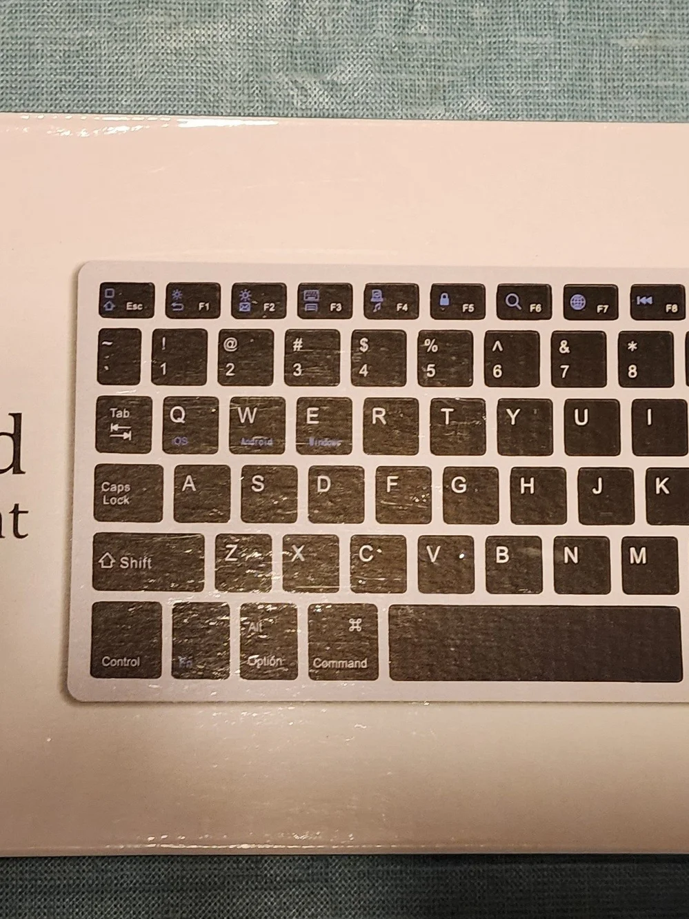 Wireless Bluetooth Keyboard - Black Keys on Silver Case For Apple Mac OS